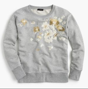 J. Crew Black Label Embroidered Sweatshirt Sz XS